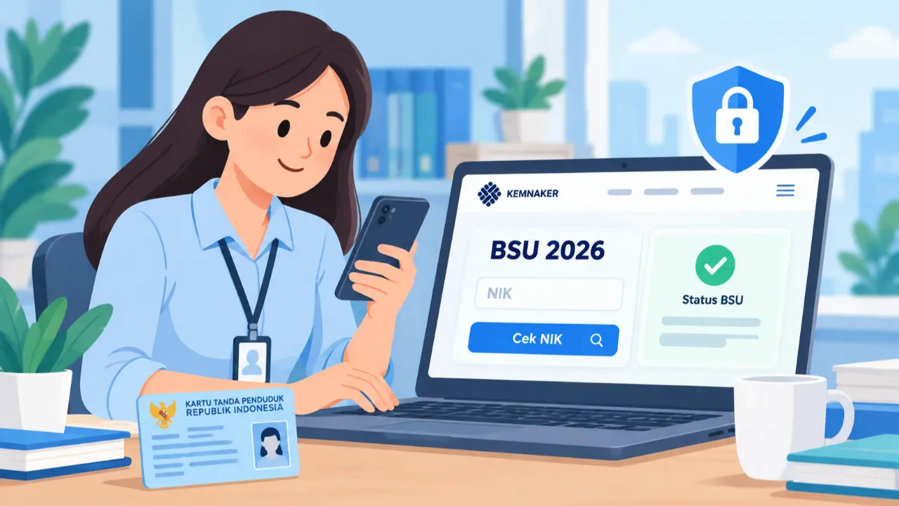 Cara Cek Penerima BSU 2026 di bsu.kemnaker.go.id pakai NIK KTP Cara Cek Penerima BSU 2026 di bsu.kemnaker.go.id pakai NIK KTP